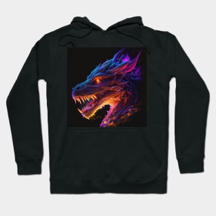 Fiery Neon Dragon Hoodie